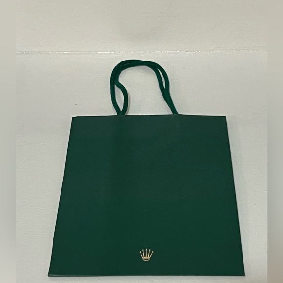 100% Authentic Rolex Green Gift Bag- BRAND NEW 8 x 10.5 - Picture 3 of 6